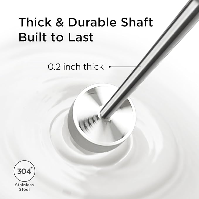 Kitchen Mama Silkwhisk Electric Milk Frother Handheld: Mini Drink Mixer, Stainless Steel, Cold Foam Maker, Frother Wand for Coffee, Cappuccino, Lattes, Protein Drinks, Battery Operated (Teal)