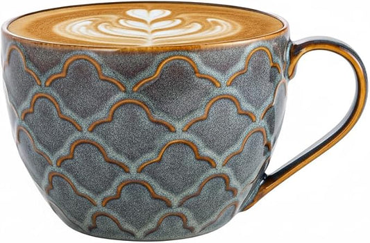 Ceramic Extra Large Coffee Mug with Handles, 24 oz Coffee Cups, Purple | Large Soup Mug for Hot Chocolate, Cappuccino, Ramen, Oatmeal, Soup Mugs with Handles, Microwave Safe, Housewarming Gift by Seworlan