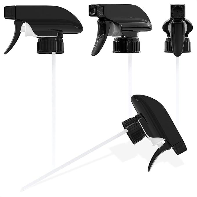 4 Pcs Spray Nozzle for Bottles - Spray Bottle Tops Replacement, Durable Plastic, Adjustable Length, 2 Spray Modes, Fits 8 Oz and 16 Oz Bottles, Good Sealable Fit for Home and Garden Use
