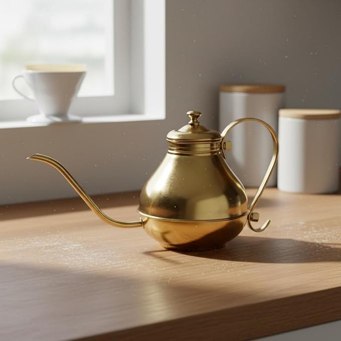Coffee Kettle Gooseneck Kettle Pour Over Kettle Teapot Stainless Steel Polished Finish Controlled Pour Comfortable Anti Slip Handle suitable for home - Image 6