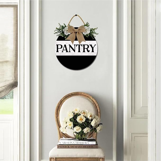 Pantry Sign Pantry Wall Decor Farmhouse Pantry Wooden Hanging Decor Wall Art Decor for Home Pantry Room Holiday Decoration 12inch - Image 2