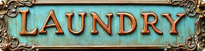 Bar Sign Bar Gifts Vintage Metal Wall Decor Sign"LAUNDRY" Street Sign Funny Man Cave Decor Accessories for Home, Bar, Bathroom, Bedroom Unique Retro Tin Signs for Outdoor 4 X 16 inches by Unknown