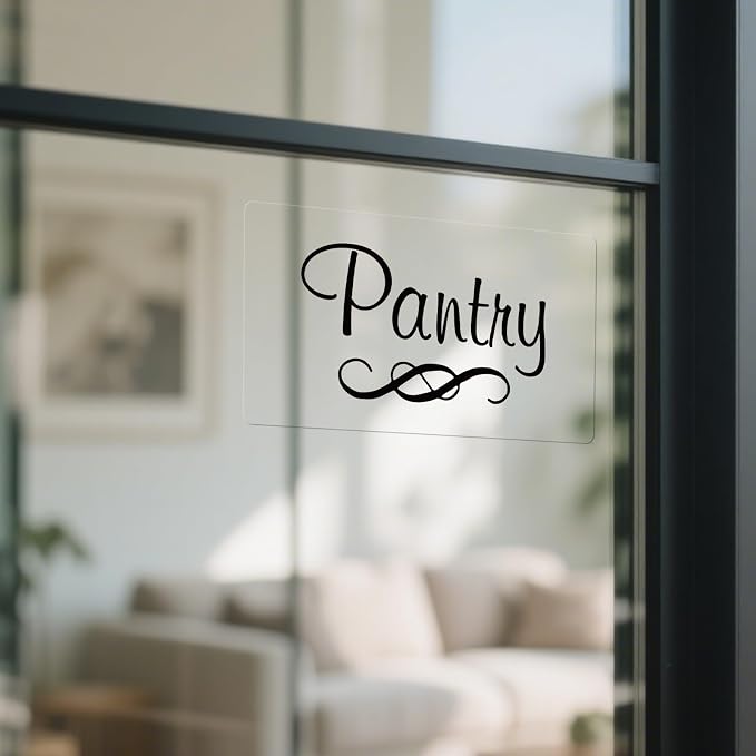 Pantry Room Sticker 10 × 5 Inches Vinyl Self-Adhesive Descal 10 PCS | Waterproof, Oil-proof, Strong adhesive, Removable, Tear resistance, Scratch resistance, For home, kitchen, room door, windows - Image 5
