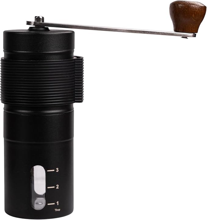Portable manual espresso machine, manual coffee grinder and mini travel coffee machine set, suitable for camping, cars, RVs, hiking, offices, homes and coffee bean grinding. by Unknown