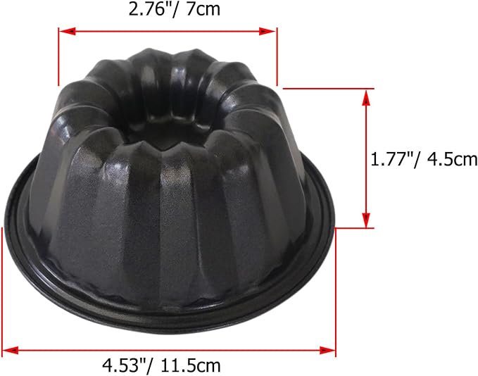 4 Inch Mini Fluted Cake Pan, Carbon Steel Round Cake Mold, 8 Pack | Nonstick Flan Pan for Cakes, Tarts, Pies, Muffin, Cupcake, Pizzas - Image 2