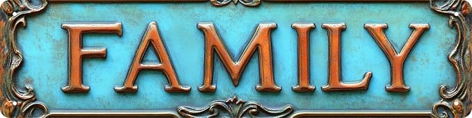 Bar Sign Bar Gifts Vintage Metal Wall Decor Sign "FAMILY" Street Sign Funny Man Cave Decor Accessories for Home, Bar, Bathroom, Bedroom Unique Retro Tin Signs for Outdoor 4 X 16 inches by Unknown
