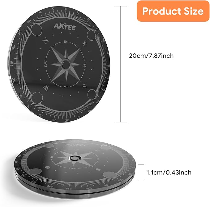 Lazy Susan Turntable Organizer for Cabinet Pantry Kitchen Countertop Computer Cupboard, 8 inch - Image 2