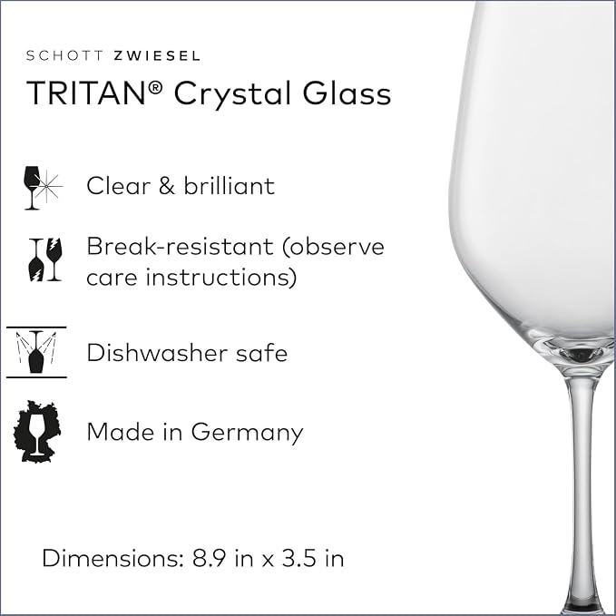 SCHOTT ZWIESEL Forté All Purpose Glass 15 Ounce (Set of 6), Drinking Glasses for Water, Beverages and Mixed Drinks, Dishwasher-Safe Tritan Crystal Glasses, Made in Germany - Image 3
