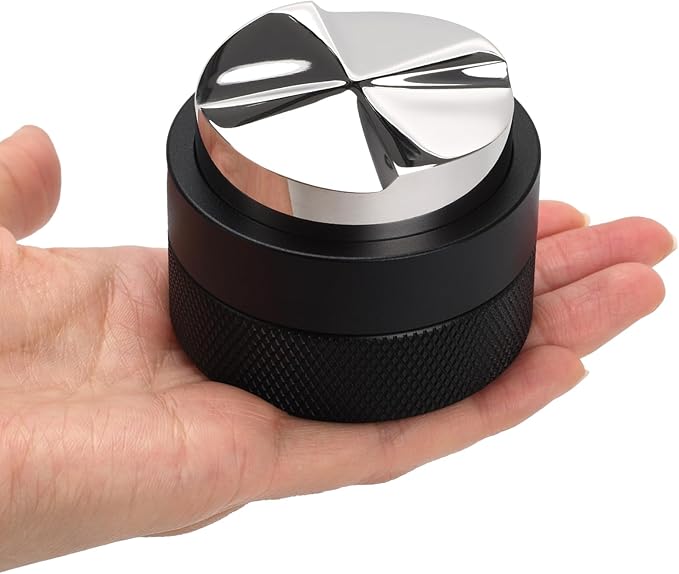 51mm Coffee Distributor and Tamper, Dual Head Espresso Tool with Adjustable Depth - Professional Coffee Leveler and Hand Tamper for 51mm Portafilters, Barista-Grade Espresso Accessory (51mm)