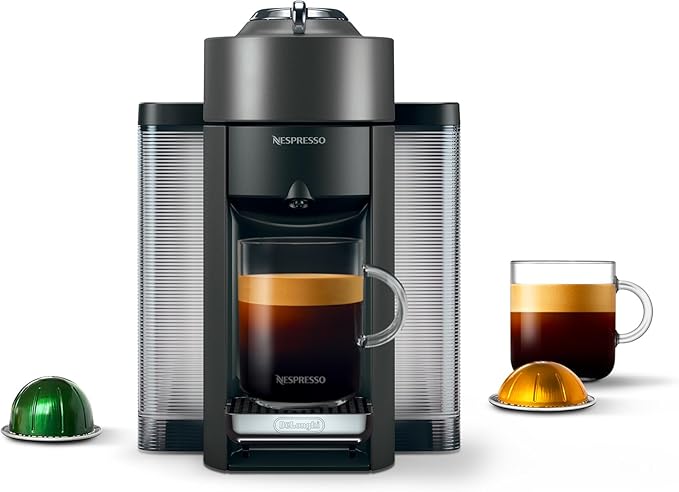 Nespresso Vertuo Coffee & Espresso Maker by De'Longhi | Graphite metal coffee machine. Brews 4 cup sizes with Centrifusion extraction for barista-grade coffee and espresso at home. by Unknown