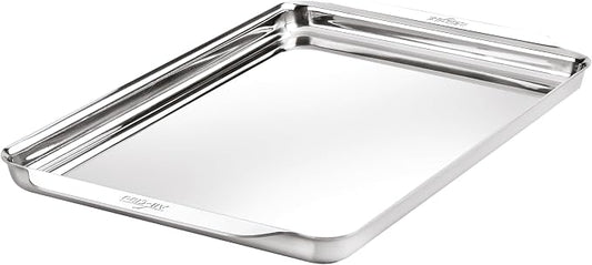 All-Clad Stainless Steel Baking Half Sheet Pan 11.5" x 17" - Tri-ply Bonded for Consistent Baking- (Roast, Bake Cookies, Brownies and More) Professional Stainless Steel Bakeware by Unknown