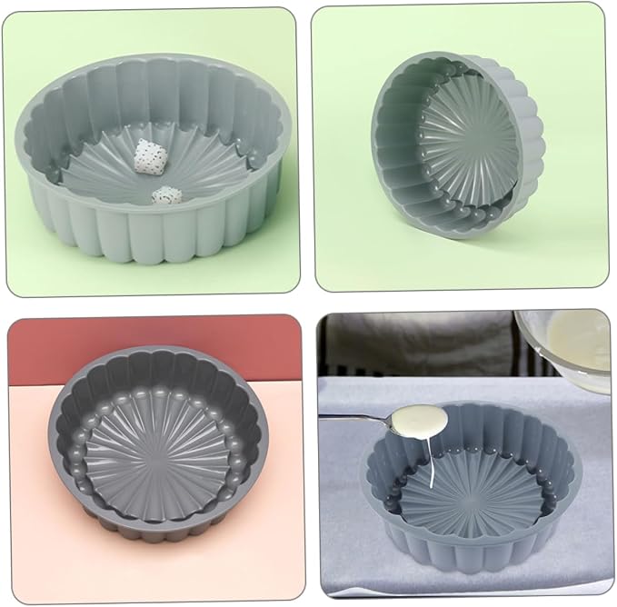 2pcs Food Grade Silicone Cake Nonstick Round Baking Pans for Cheesecake Tart and Fluted Cakes Heat Up for Batch Baking - Image 9