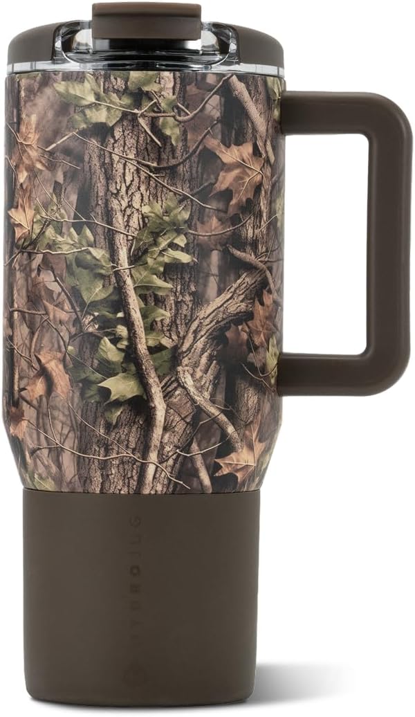 HydroJug Coffee Traveler 20oz Ceramic-Lined Mug with Handle, Woodland by Hydrojug