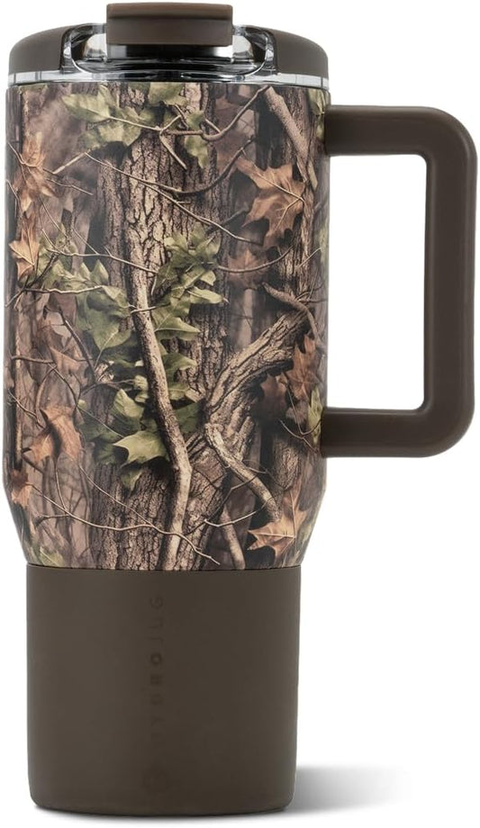 HydroJug Coffee Traveler 20oz Ceramic-Lined Mug with Handle, Woodland by Hydrojug