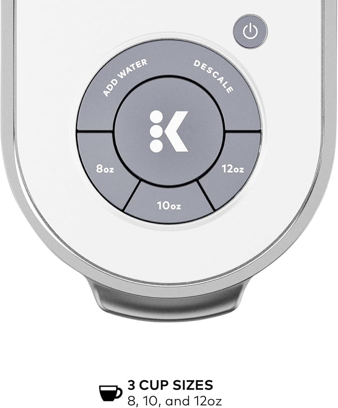 Keurig K-Slim Single Serve K-Cup Pod Coffee Maker, Multistream Technology, 3 Brew Sizes, Slim and Sleek Design, 46oz Removable Reservoir, White | Multistream Technology, 3 Brew Sizes, Sleek Design, Removable Reservoir - Image 8