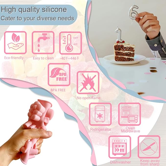 2 Pack Number Silicone Cake Molds 30 Cavity Medium and Small Size 3D 0-9 Digital Mould Tray DIY Baking Decorating Tools for Chocolate Candy Cupcake Mousse Dessert Gummy Handmade Soap Clay