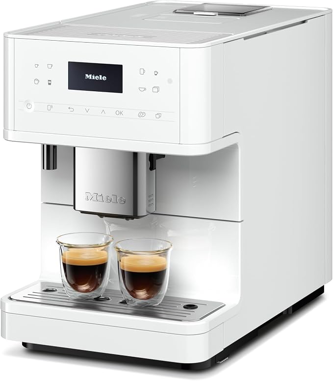 Miele CM 6160 MilkPerfection Automatic Coffee Machine - OneTouch for Two, AromaticSystem, 4 individual profiles, DoubleShot, WiFi-compatible, LED lighting, easy cleaning, in Lotus White - Image 5