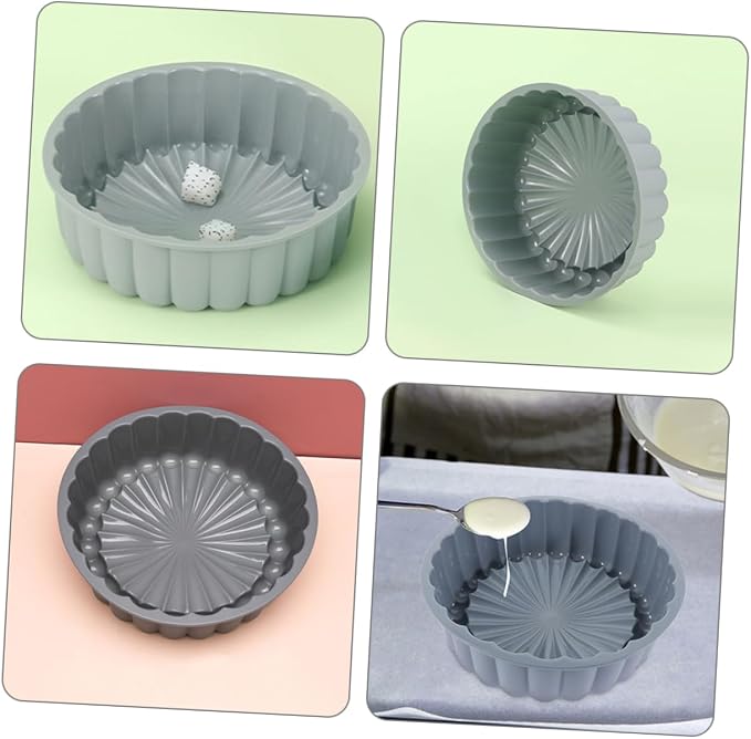 Ciieeo 2pcs Round Silicone Cake Charlotte Baking Pans for Cheesecake Brownie Tart and Flan Non Stick Kitchen Essential - Image 3