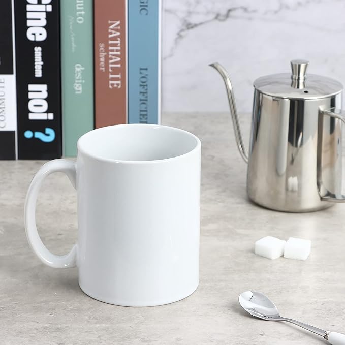 Large Coffee Mugs, 22 OZ(650ml) Extra Coffee Mug Set of 2, Smooth Ceramic Boss Cups, Big Capacity and Large Handle, for Dad Men, White - Image 5