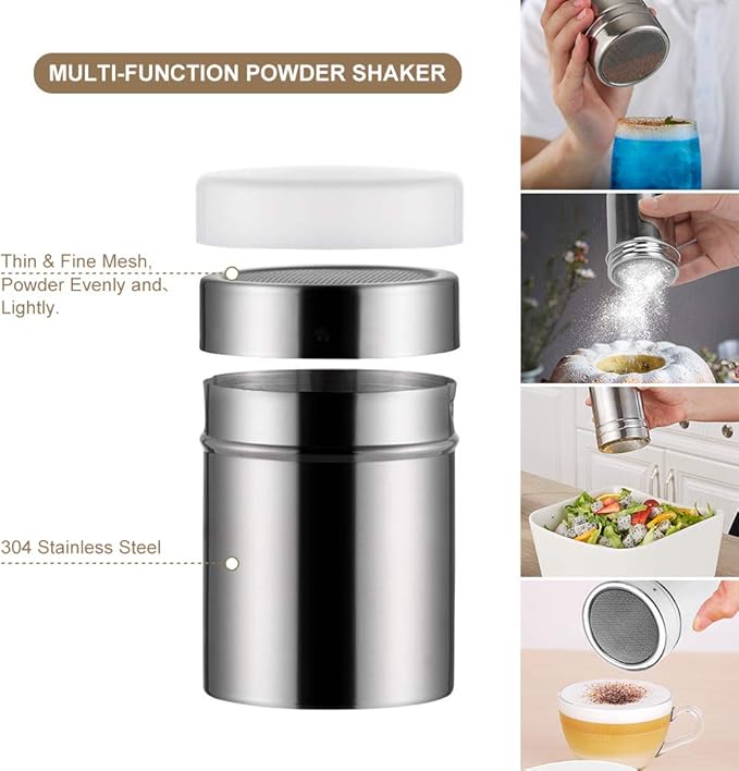 Milk Frother Handheld Art Set - with Milk Frother Pitcher, Powder Cocoa Shaker, Latte Art Pen, Coffee Stencils, Coffee Spoons