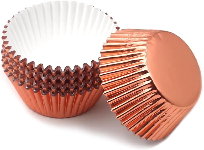 Standard Champagne Gold Foil Cupcake Liners Muffin Baking Cups for Party and More, 100-Count - Image 5
