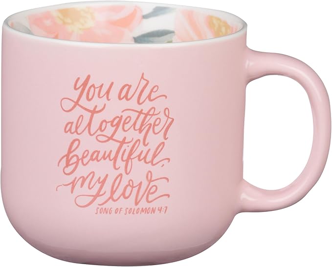 Christian Art Gifts Large CeramicCoffee & Tea Pink Floral Scripture Mug for Women: Altogether Beautiful Encouraging Bible Verse, Microwave/Dishwasher Safe, Wide Mouth, Easy-Hold Sturdy Handle, 14 oz by ChristianArtGifts