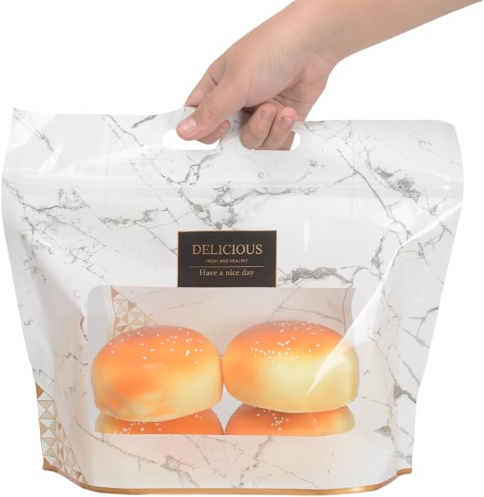 Funcoo 50 Pcs Plastic Bread Bags for Homemade Sourdough Bread Bakery Storage Bags with Window, Large Bakery Loaf Bag for Baked Goods Packaging, Snacks, Fruits, and More (12.6x10.8") - Image 6