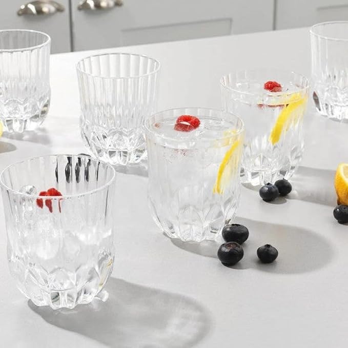 RCR Adagio 6 Piece Crystal Tumbler Glass Set 350 ml Transparent – Luxion® Italian Glassware for Water, Whisky & Soft Drinks, Dishwasher Safe Elegant Drinkware - Image 2