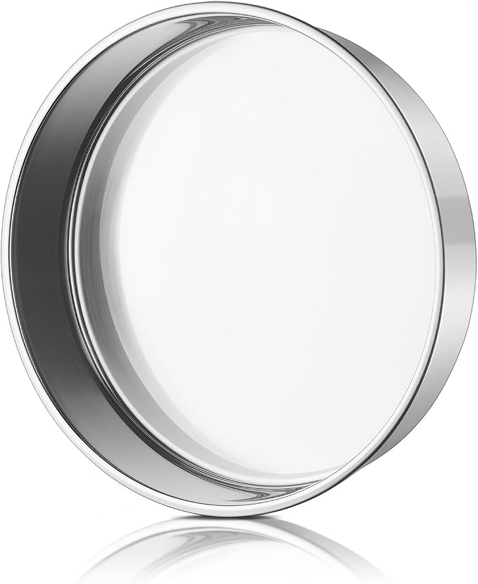 P&P CHEF 9 Inch Cake Pan Set of 1, Stainless Steel Round Cake Baking Pan | Layer Cake Tin Bakeware for Cooking Steaming, Ideal for Birthday Wedding Anniversary, Fit for Home & Commercial Use by PPCHEF