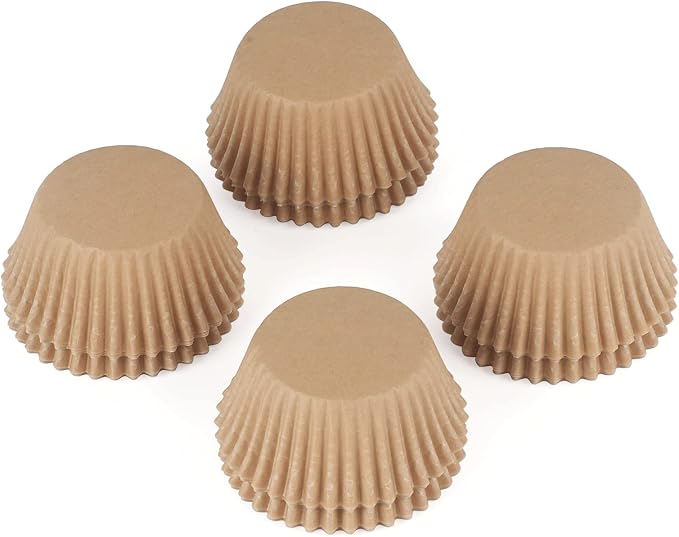 Caperci 500 Count Mini Cupcake Liners Natural Muffin Liners Greaseproof No Smell Small Cupcake Wrappers Baking Cups - Image 9