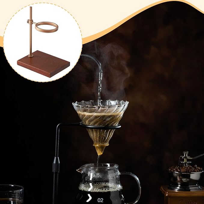 Coffee Dripper Stand Multifunction Reusable Wooden with Base Decorative Pour Over Dripper Portable Drip Coffee Stand