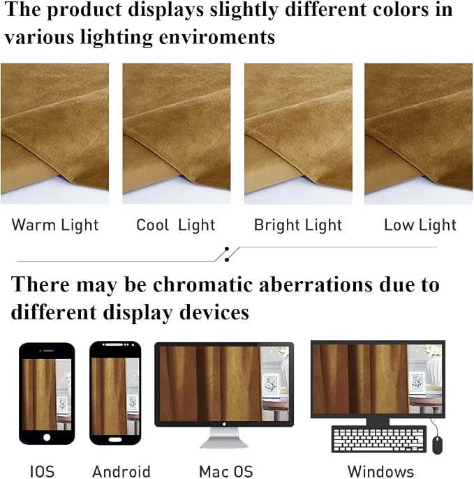 Autumn Decor Gold Brown Velvet Valance W59 inches, 1 Panel | Waterfall Swag Curtains for Kitchen Half Window, Light Blocking for Sliding Door, Living Room, Rod Pocket - Image 6