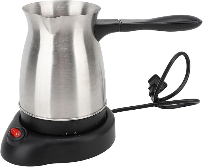 Electric Turkish Coffee Maker Stainless Steel Coffee Machine 600ml Multifunctional Pot for Tea and Milk One Button Operation Anti Scald Handle for Home Office - Image 2