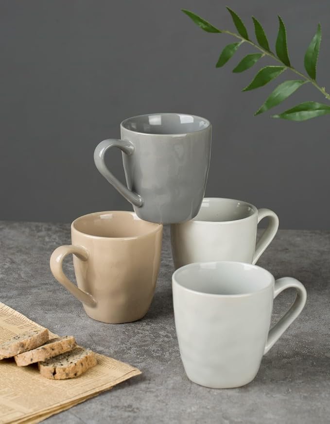 famiware Mars 4 Pieces Coffee Mug, 14oz Tea Mug, Catering Mugs with Handle for Coffee, Tea, Cocoa, Milk, Multi-color - Image 4