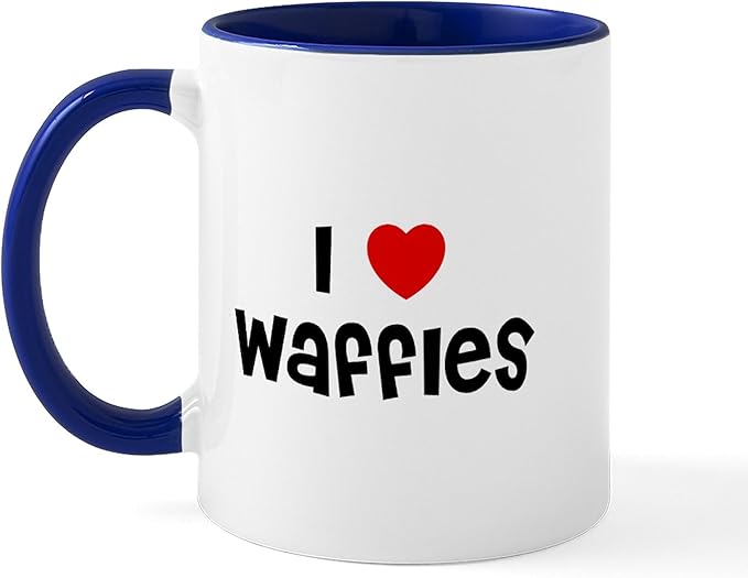 CafePress I * Waffles Mug 11 oz (325 ml) Ceramic Coffee Mug