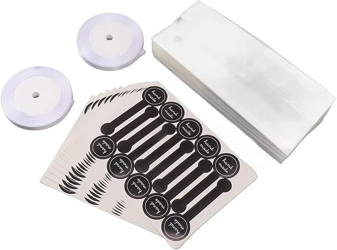 ZJchao 150Pcs Baking Package Bags with Translucent Design and Accessories for Gift Wrapping and Decoration - Image 3