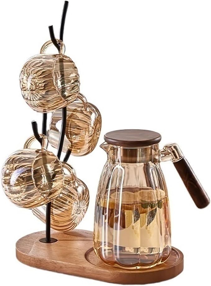 drinking glassware Amber-colored Glass Cup Set, 4 Pcs 15oz by Unknown