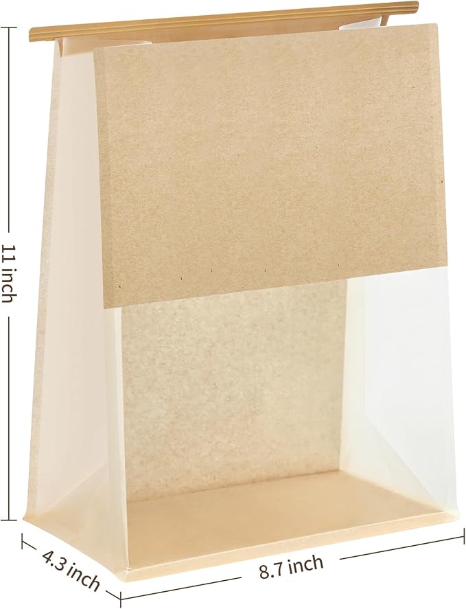 Ocmoiy Large Bread Bags for Homemade Breads, 8.7 x 4.3 x 11 Inches, 100 Pack - Image 2
