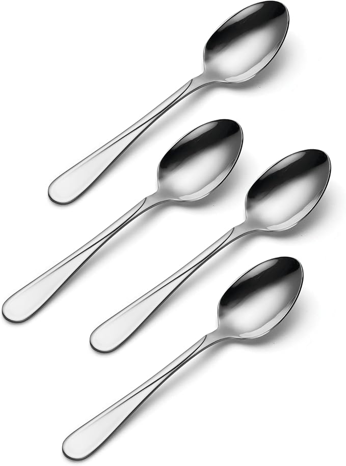 Oneida Flight Teaspoons Silverware Set for 4, Flatware | Mirror finish, dishwasher safe | cutlery set for kitchen and dining, utensil set, kitchen gifts for women, heavy duty - Image 2