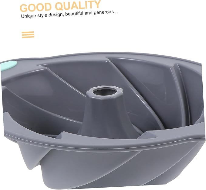 PRETYZOOM 1pc Daddio Cake Pans Alternative Silicone Dessert Spiral Cake Chiffon Mold Home Use Light Grey - Image 7