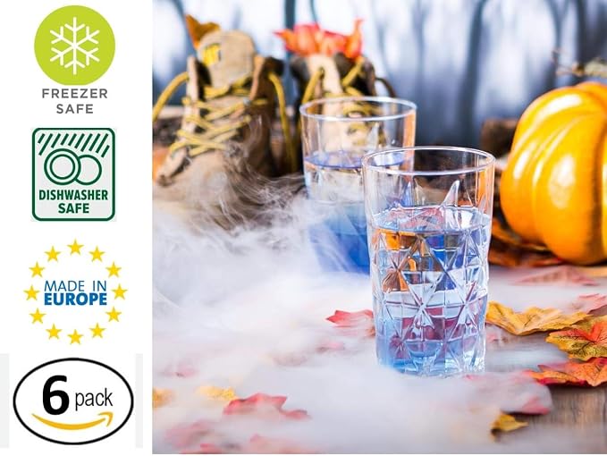 BOHEM'S Small Juice Glasses, Mini Clear Glass Cups Tumblers, Drinking Glassware for Orange Juice, Water, Milk, Coffee, Perfect for Tasting and Small Portions, Set of 6, (3.6 oz) - Image 4