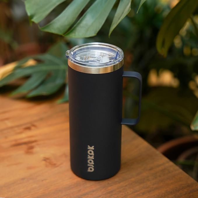 BJPKPK 32oz Insulated Coffee Mug with Handle, Stainless Steel Travel Mug | Keeps Drinks Hot & Cold, Double Wall Vacuum, 2 Lids Included, BPA-Free Coffee Tumbler for Home, Office & Travel - Image 6
