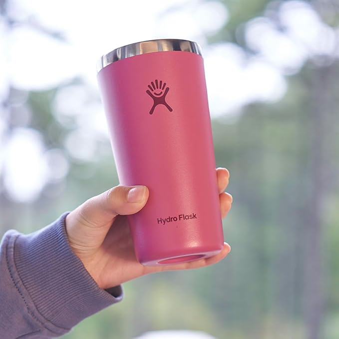 Hydro Flask All Around Tumbler Press-in Lid, Insulated Travel Mug, Stainless Steel Coffee Cup 20 Oz Reef Pink - Image 2