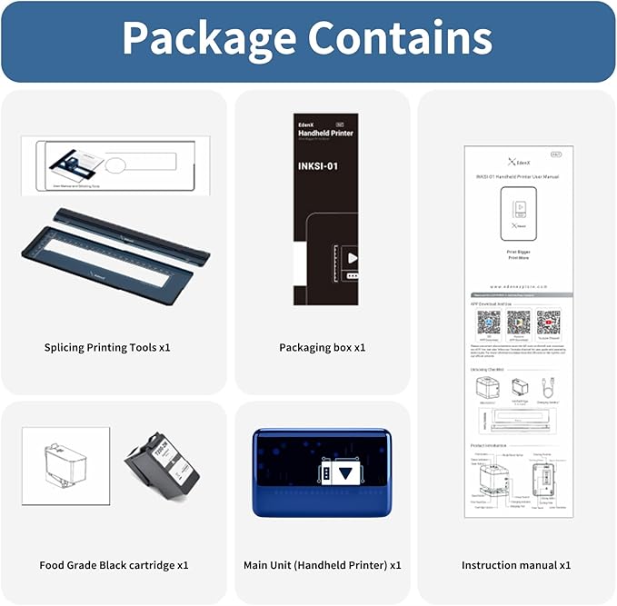 Handheld Food Printer Pen for Creative Coffee, Decorative Baking & Dessert Portable Mini Coffee PrintPen | Bluetooth, AP & Wi-Fi Connections