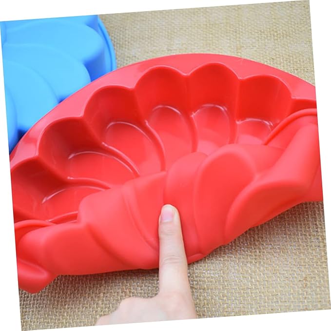LABRIMP 2pcs Round Silicone Cake Mold Pan Non-stick Bakeware for Quiche Tart and Flexible Silicone Mixed Colors for Home Professional Baking - Image 3
