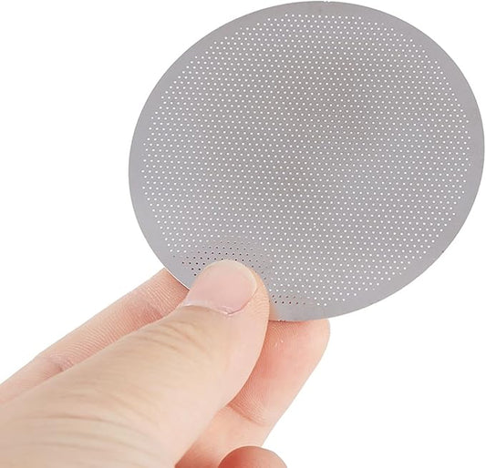 Keenso Solid Stainless Steel Coffee Filter, Washable and Reusable, Best Results with Coffee Machines, Accessories