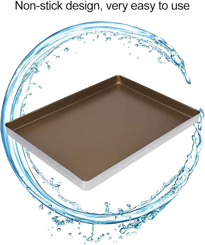 FLEXMAN Baking Sheet, 40X30x3cm Non Stick Aluminum Alloy Cookie Sheets, Bakeware Cake Cookie Sheet, Baking Pan for Baking Roasting Serving - Image 3