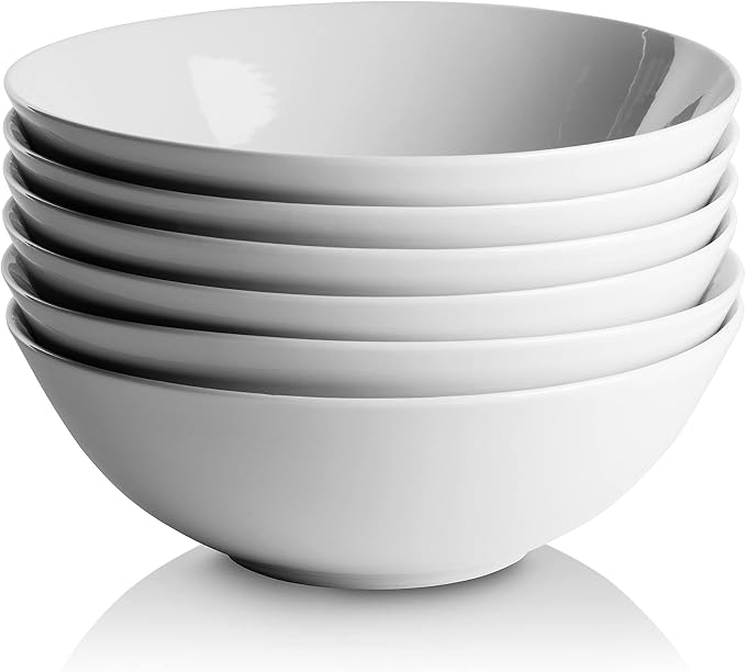 10 Strawberry Street Simply White 7" Coupe Cereal Bowl, Set of 6 - Image 2