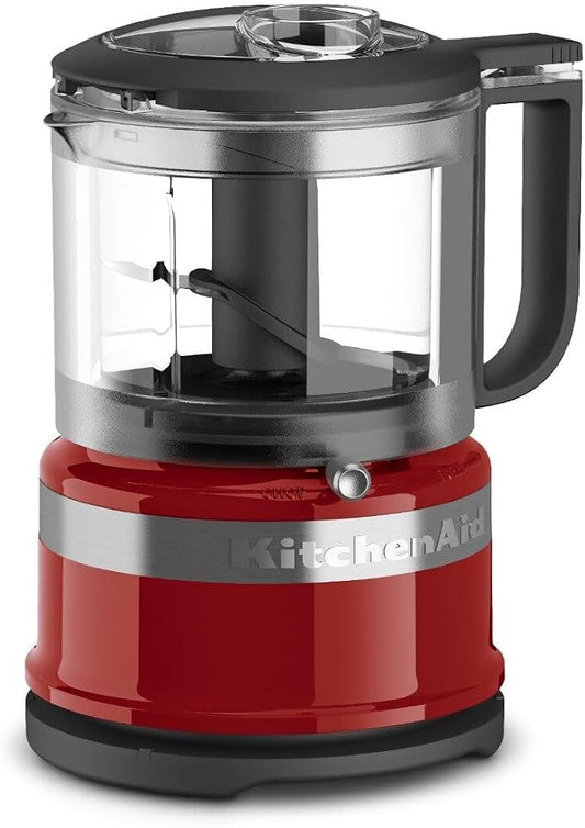 KitchenAid 3.5 Cup Food Chopper, KFC3516ER, Empire Red | Dishwasher-safe Work Bowl, Stainless Steel Multi-Purpose Blade, 2 Speeds Plus Pulse, Easy Cord Wrap by Unknown