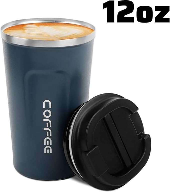 MOMSIV 12oz Travel Coffee Mug, Insulated Coffee Cup with Leakproof Lid | 6-Hour Heat Retention, 360°Leak proof, Vacuum Stainless Steel Double Walled, BPA-free, Reusable And To Go Coffee Mug - Image 8